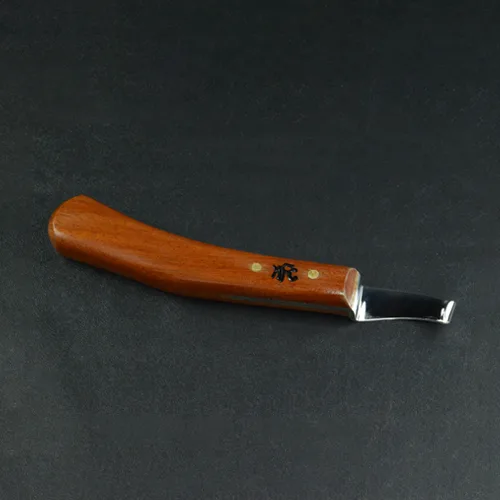 MFC SHORT BLADE CURVED KNIFE WITH LONG WOOD HANDLE - Image 2