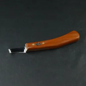 MFC SHORT BLADE CURVED KNIFE WITH LONG WOOD HANDLE